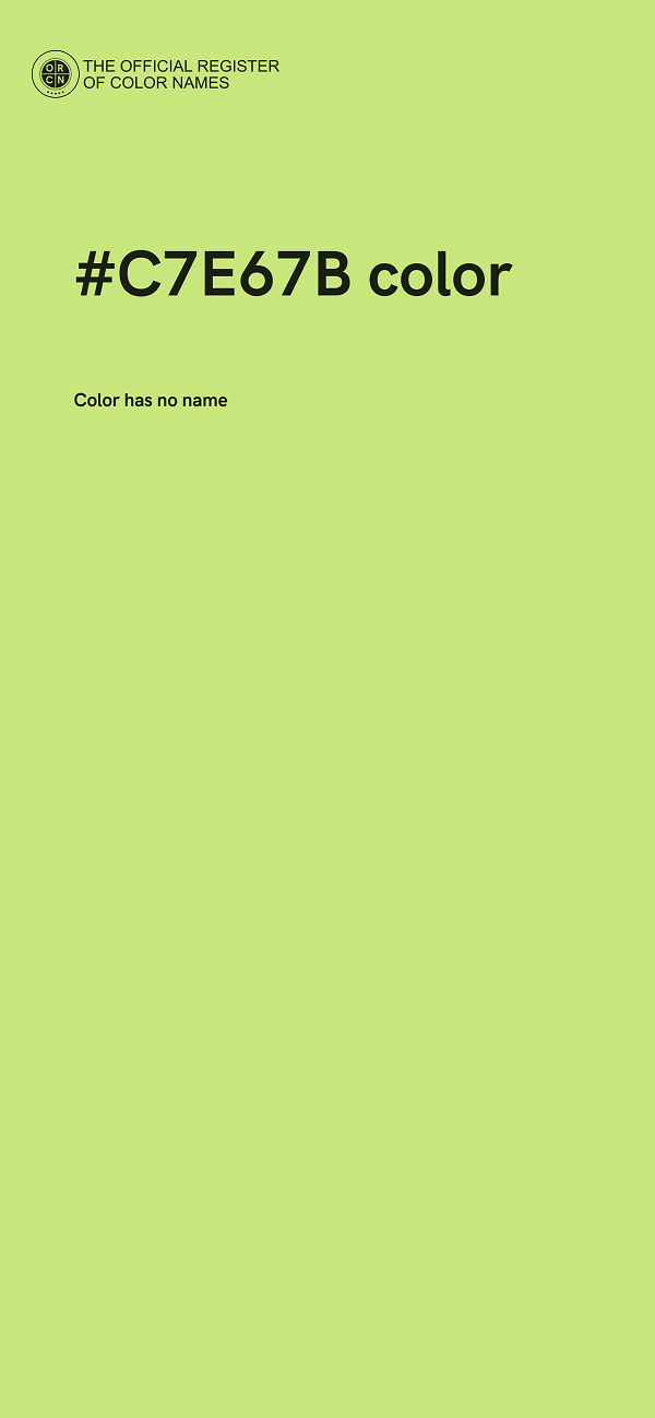 #C7E67B color image