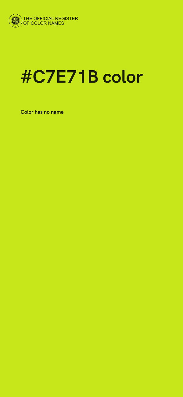 #C7E71B color image