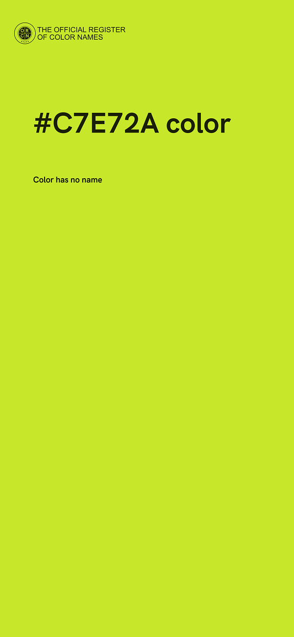 #C7E72A color image