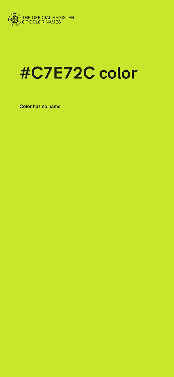 #C7E72C color image
