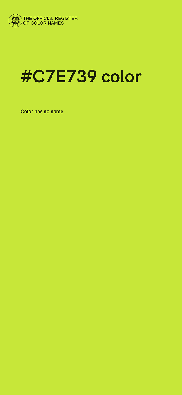 #C7E739 color image