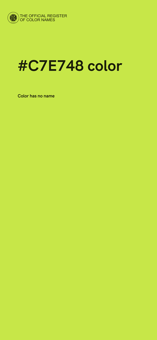 #C7E748 color image