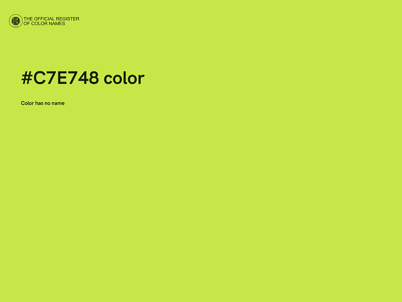 #C7E748 color image