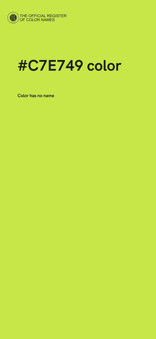 #C7E749 color image