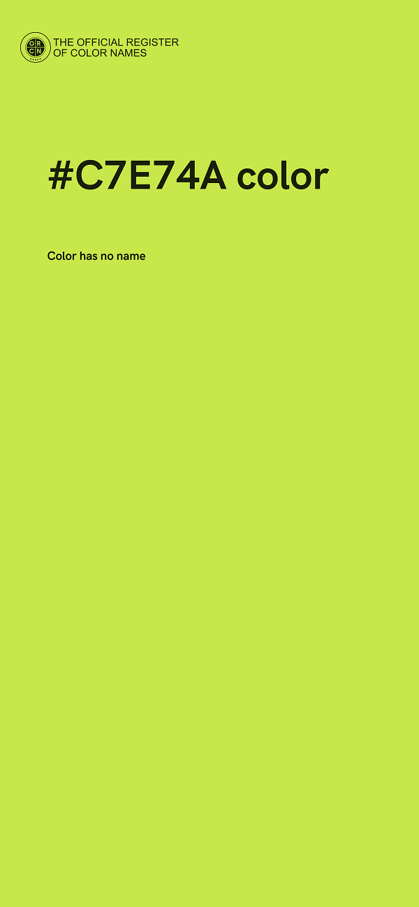 #C7E74A color image