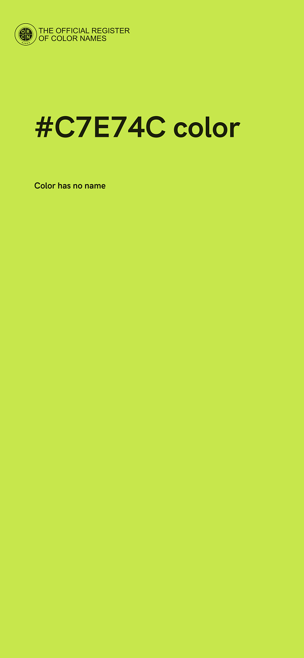 #C7E74C color image