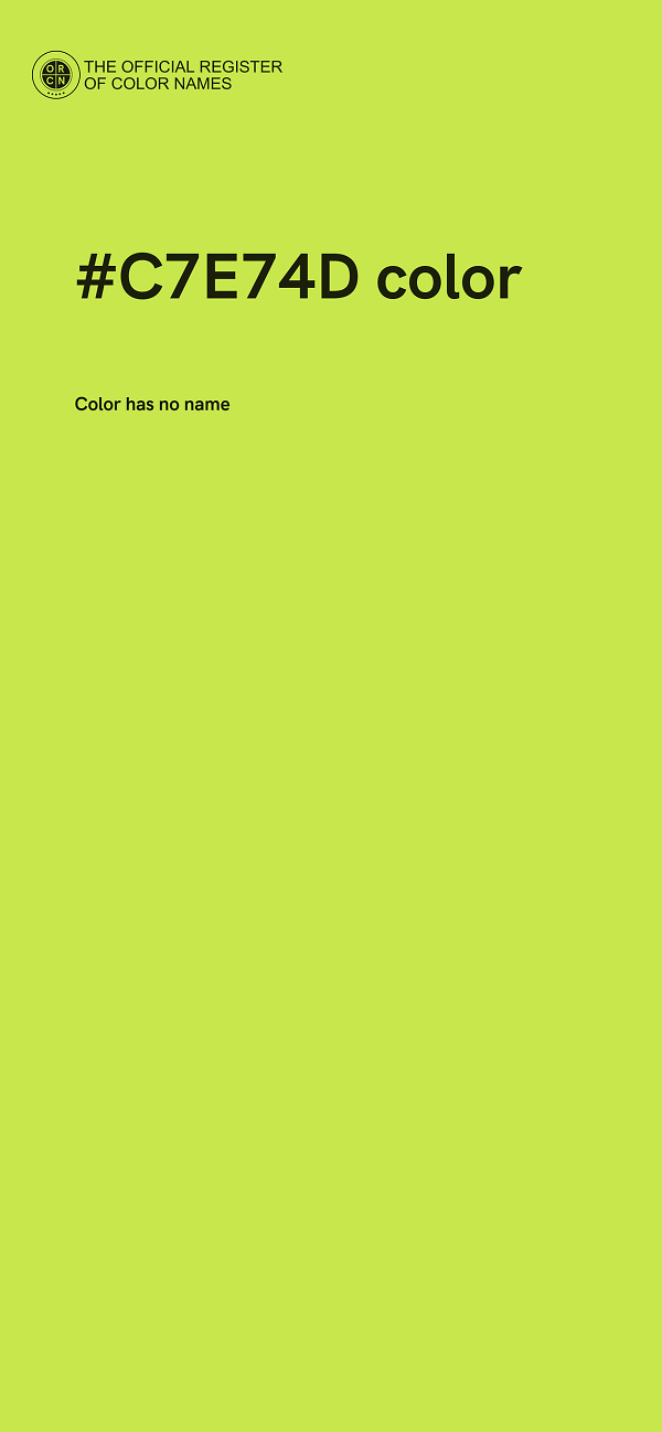 #C7E74D color image