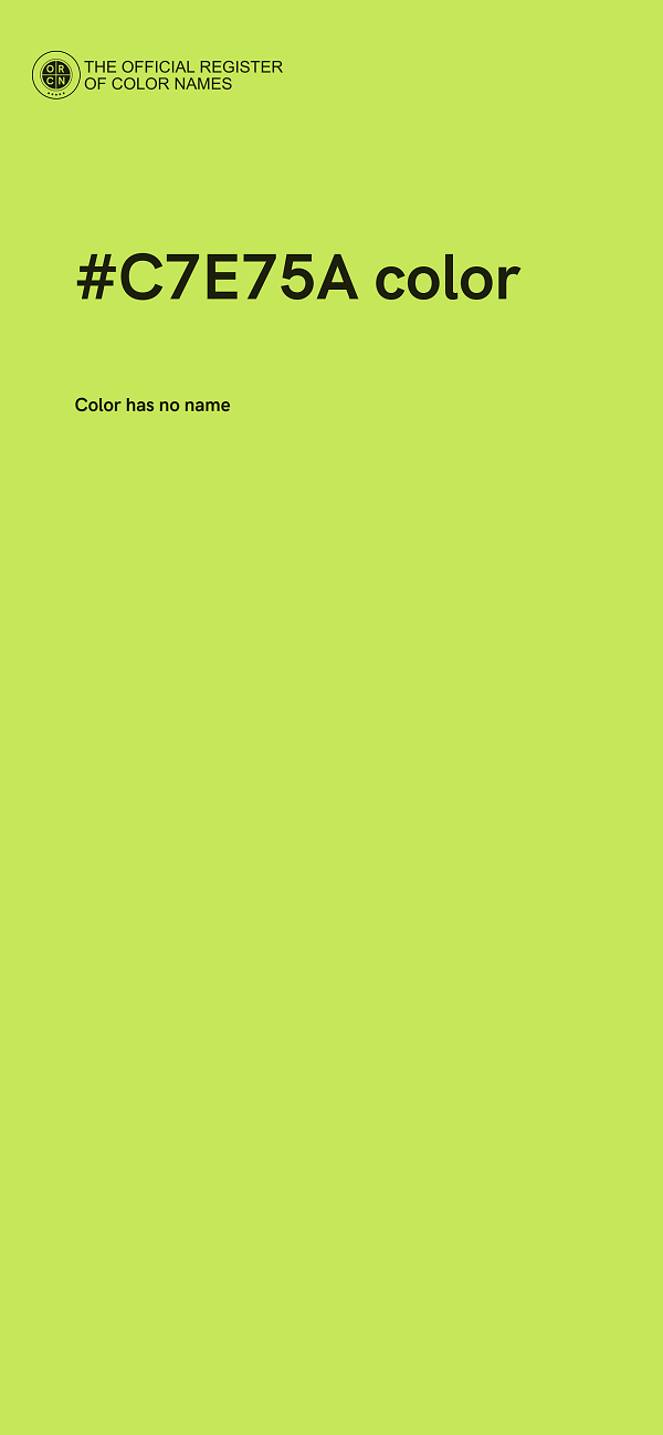 #C7E75A color image