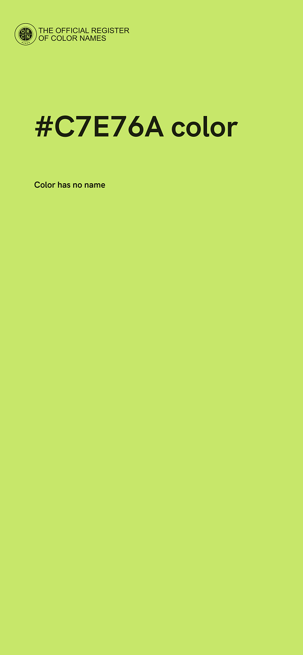 #C7E76A color image