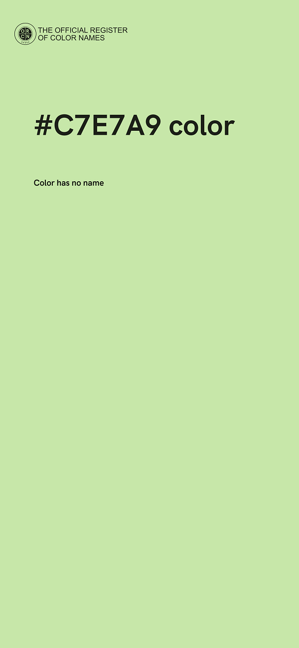 #C7E7A9 color image