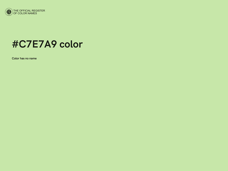 #C7E7A9 color image