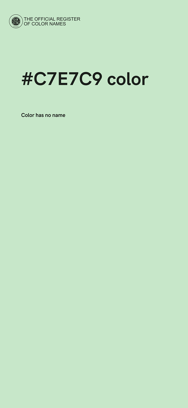 #C7E7C9 color image