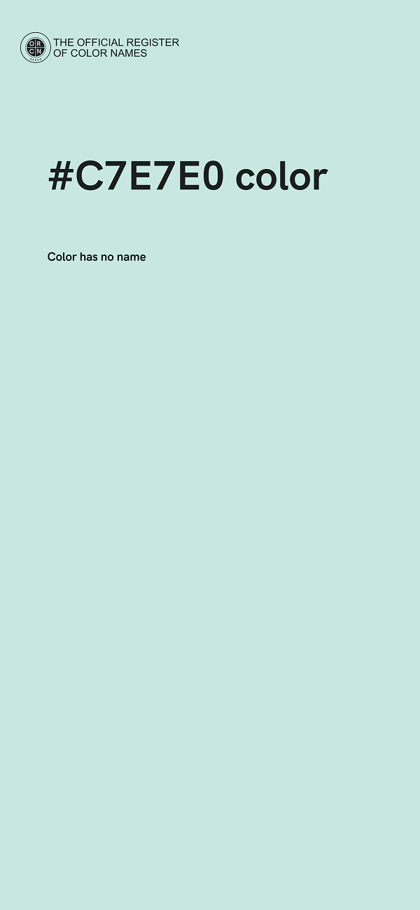 #C7E7E0 color image