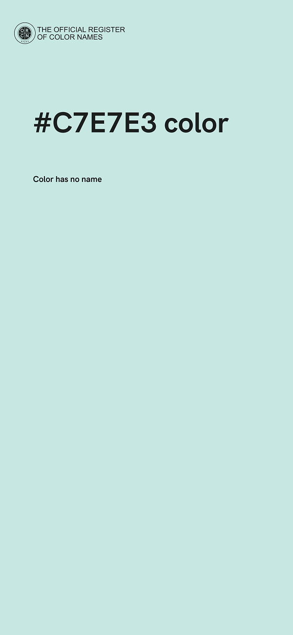 #C7E7E3 color image