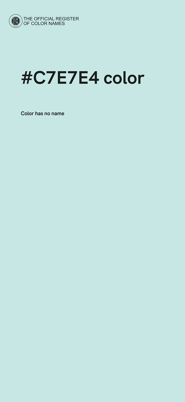 #C7E7E4 color image