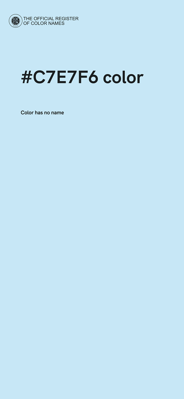 #C7E7F6 color image
