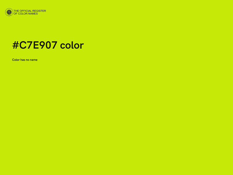#C7E907 color image