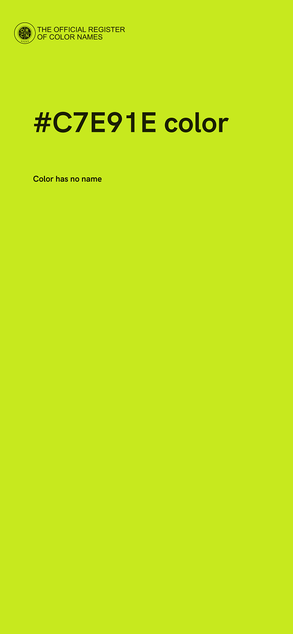 #C7E91E color image
