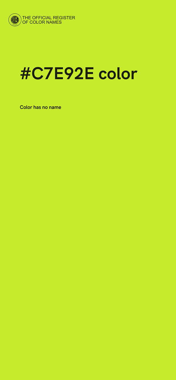 #C7E92E color image