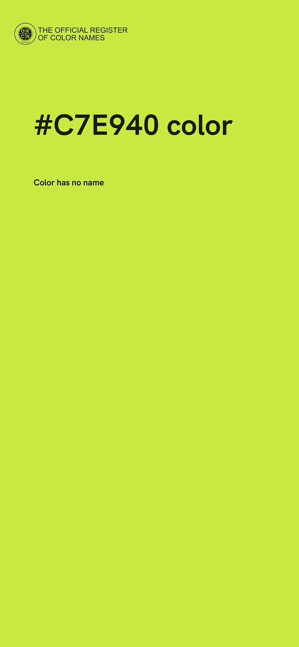 #C7E940 color image