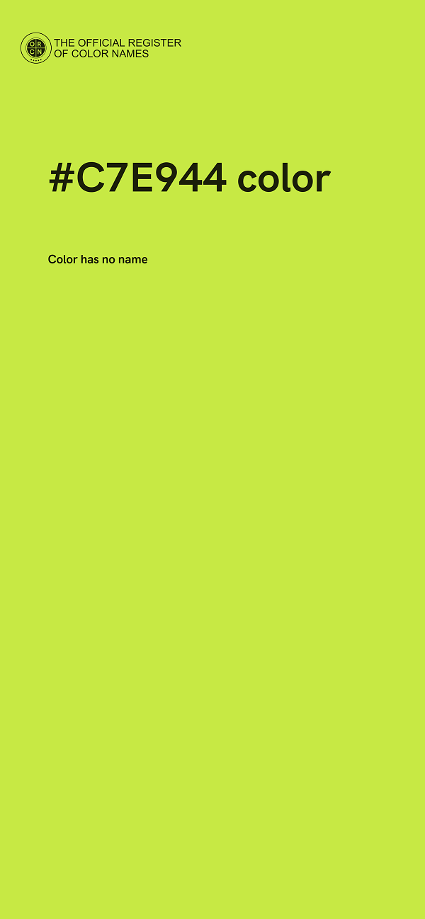#C7E944 color image