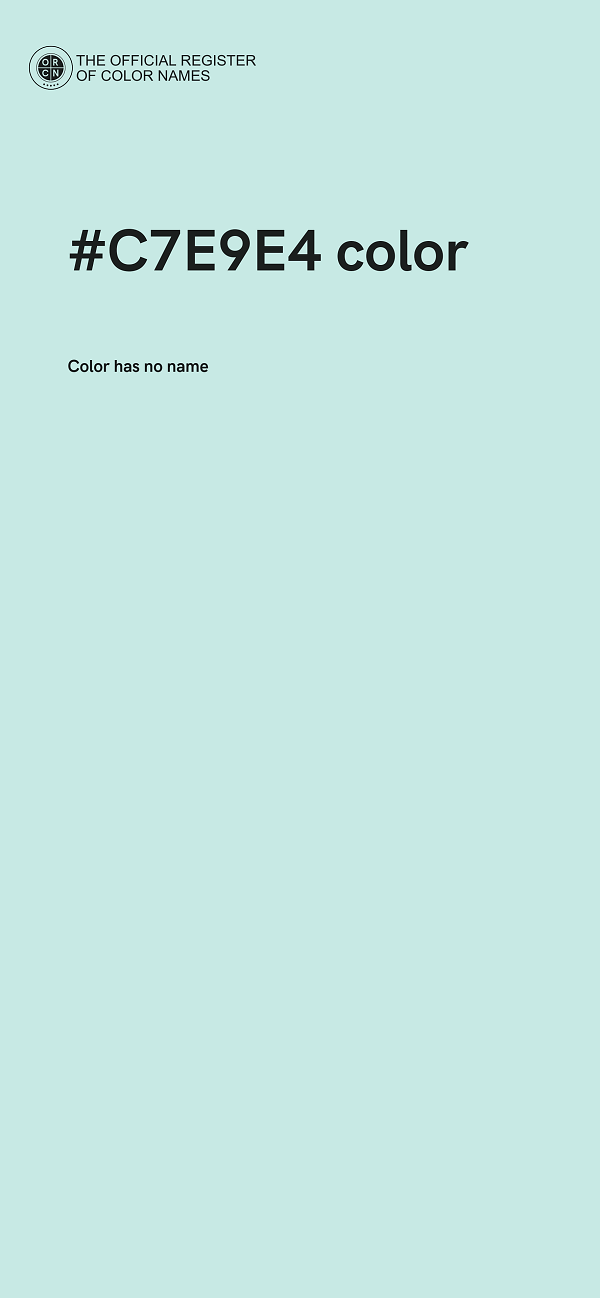 #C7E9E4 color image
