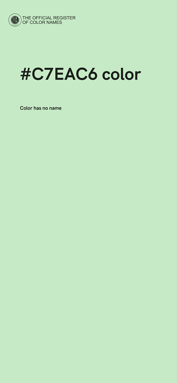#C7EAC6 color image