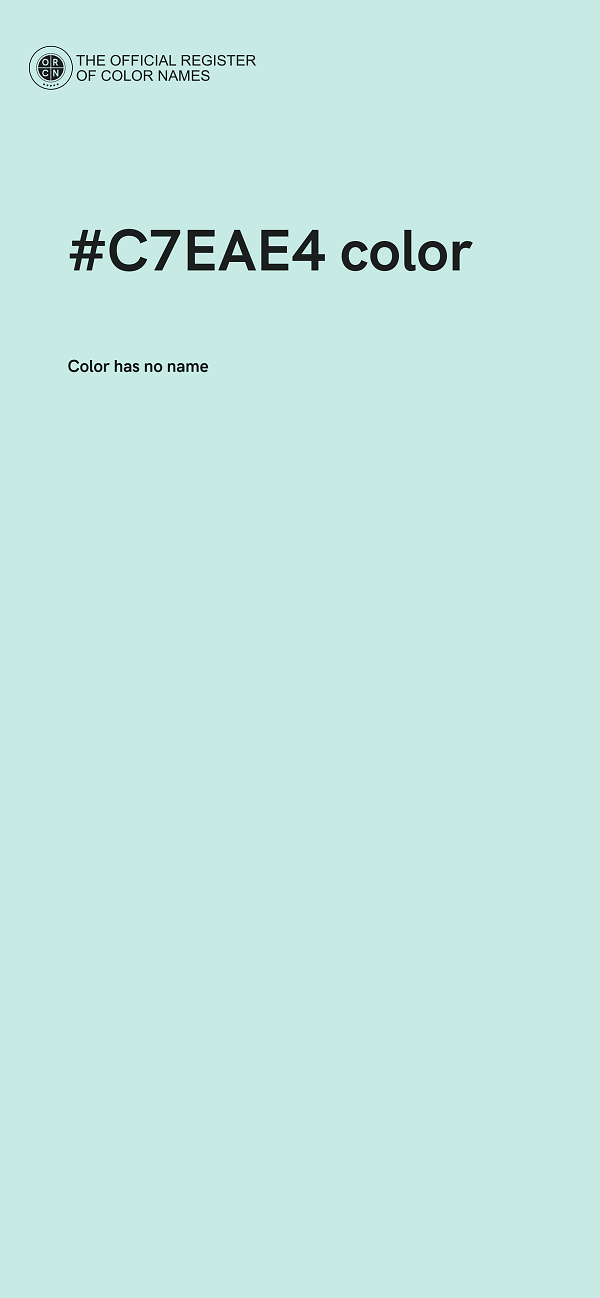 #C7EAE4 color image