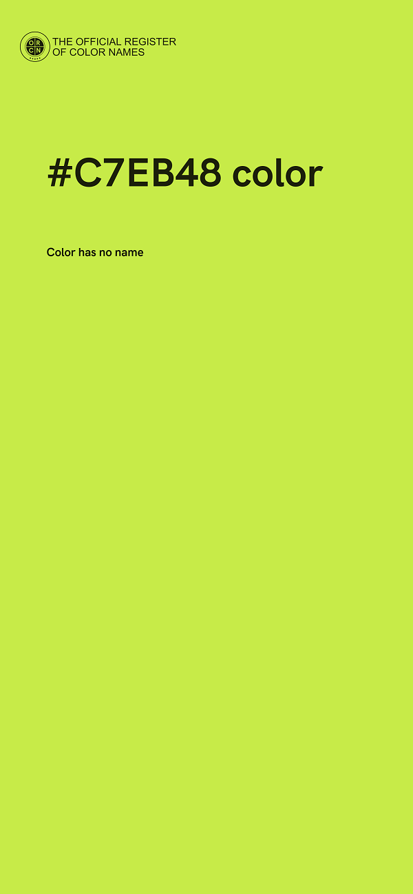 #C7EB48 color image