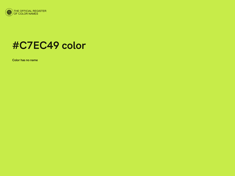 #C7EC49 color image