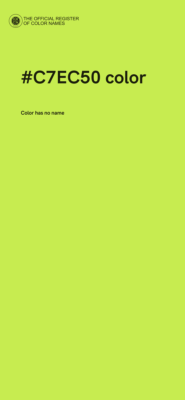 #C7EC50 color image