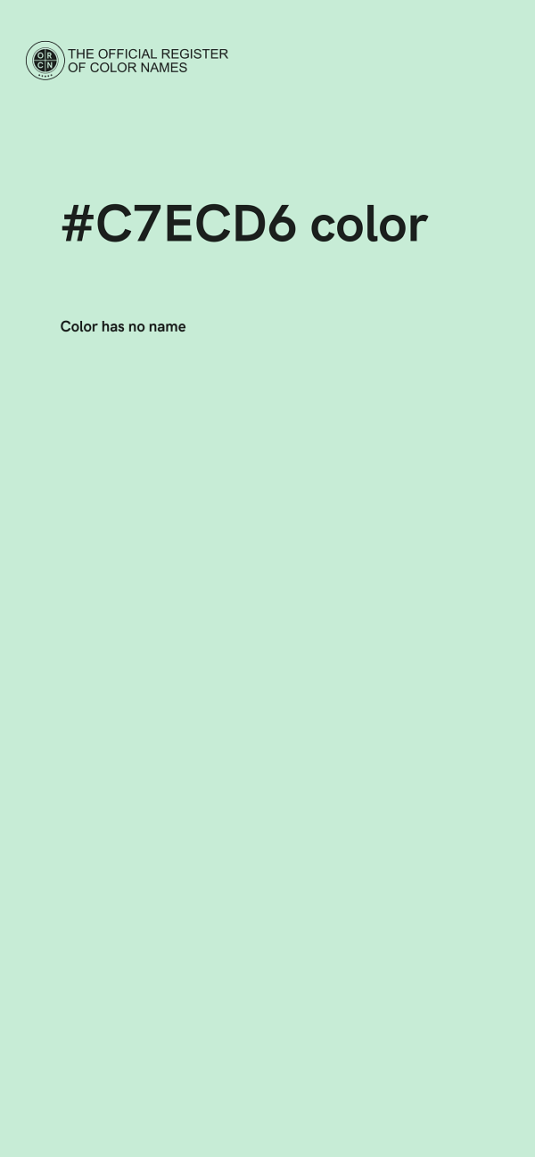 #C7ECD6 color image