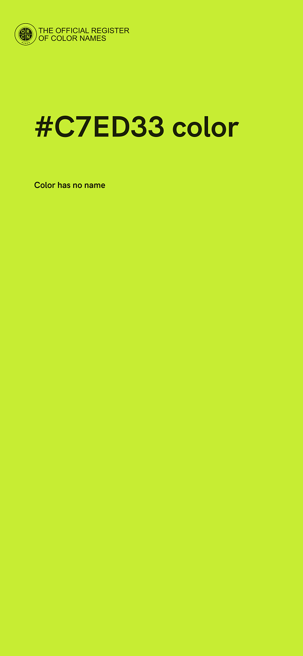 #C7ED33 color image
