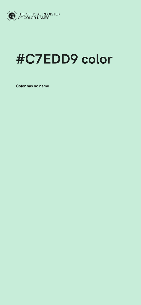 #C7EDD9 color image
