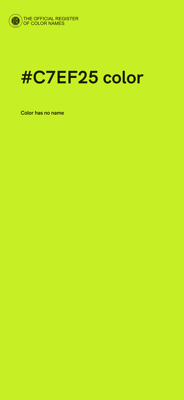#C7EF25 color image