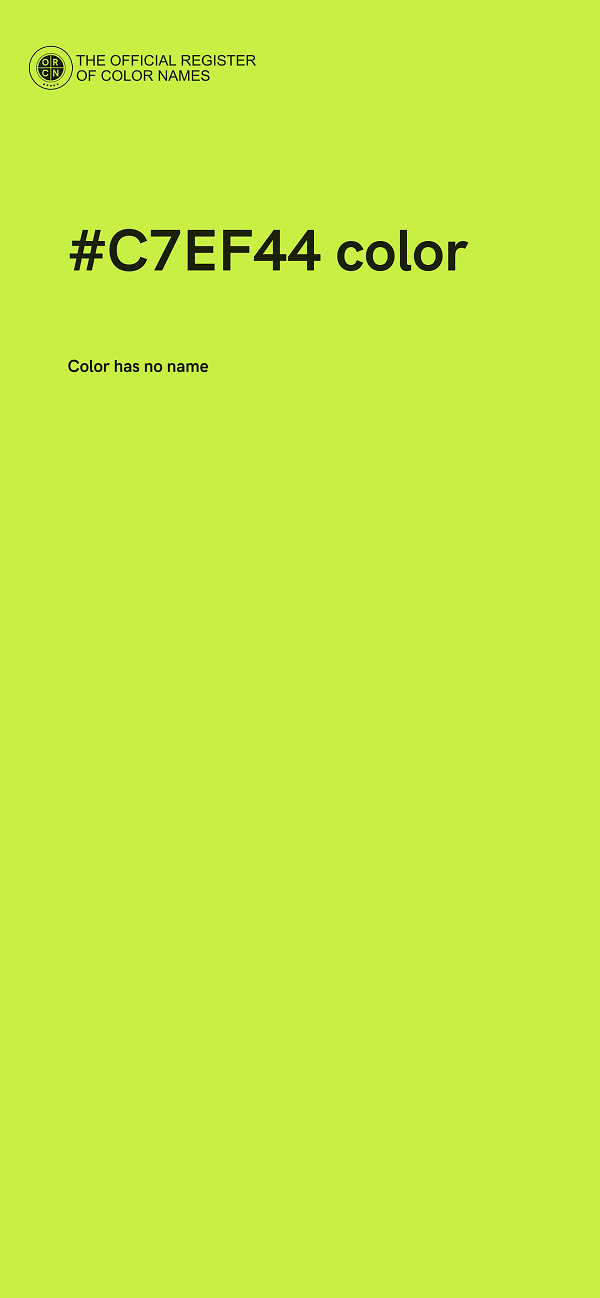#C7EF44 color image