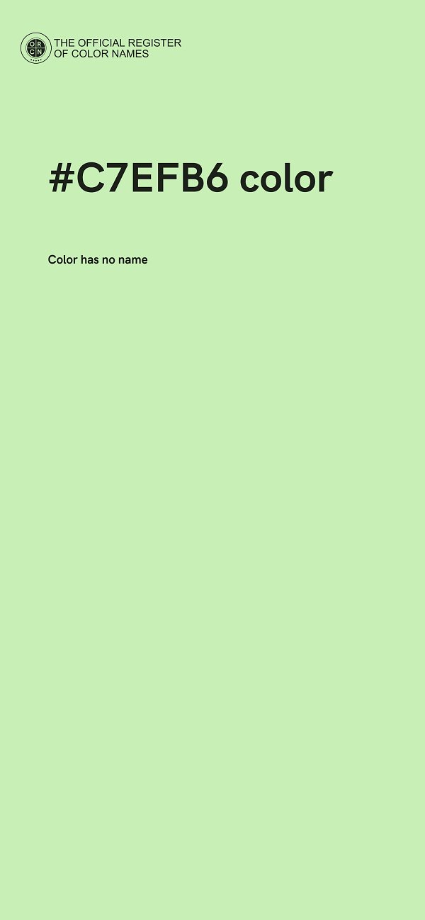 #C7EFB6 color image