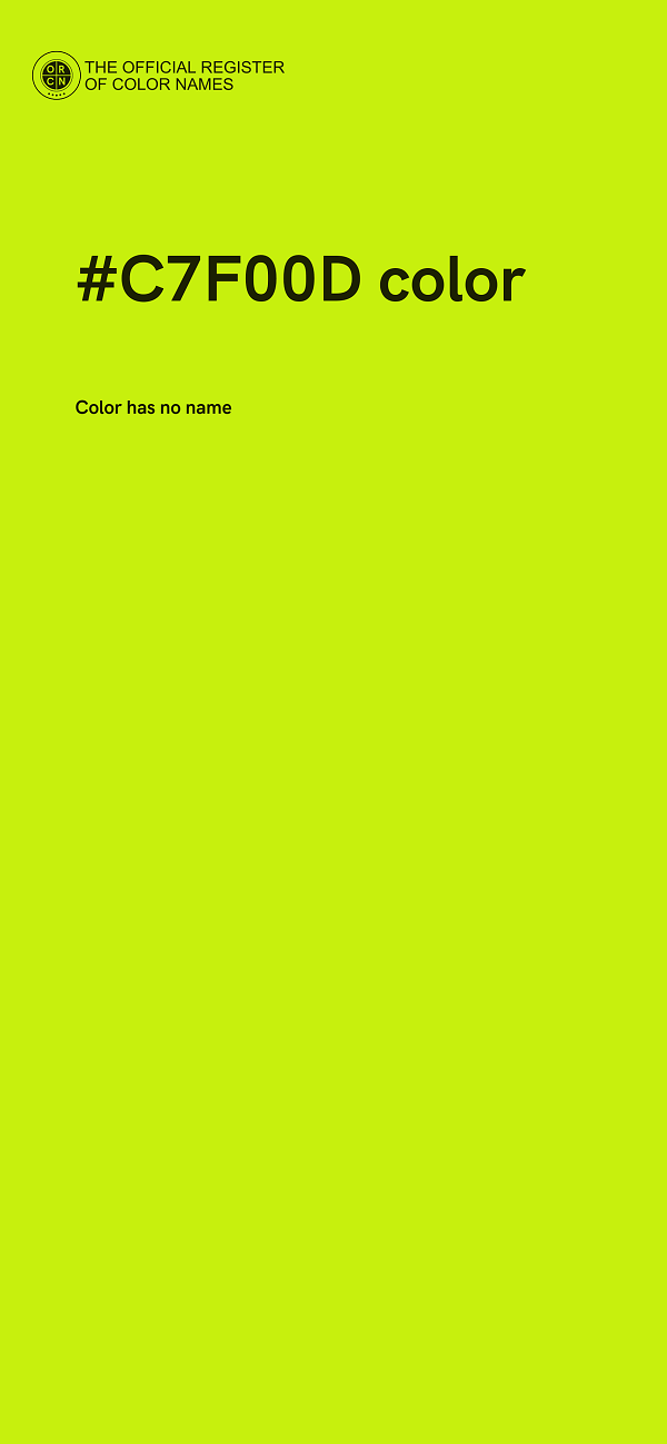 #C7F00D color image