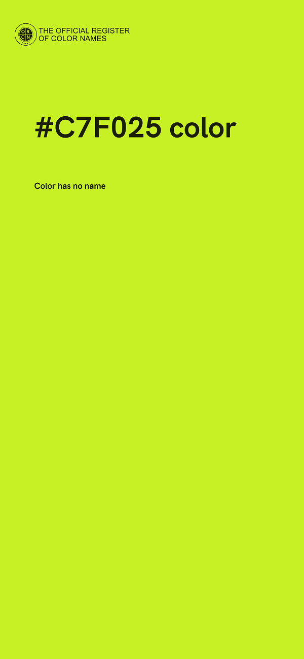 #C7F025 color image