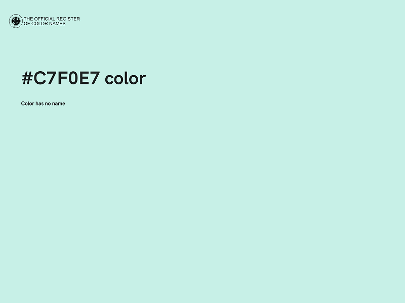 #C7F0E7 color image