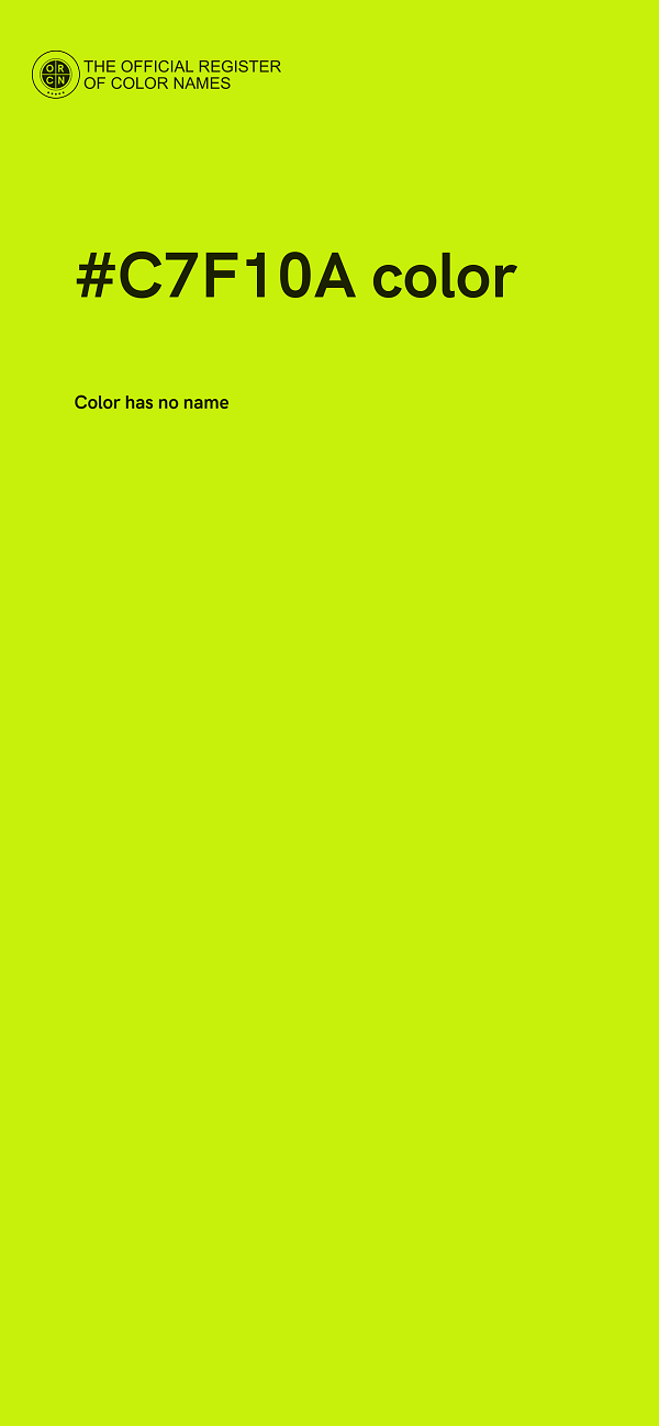 #C7F10A color image