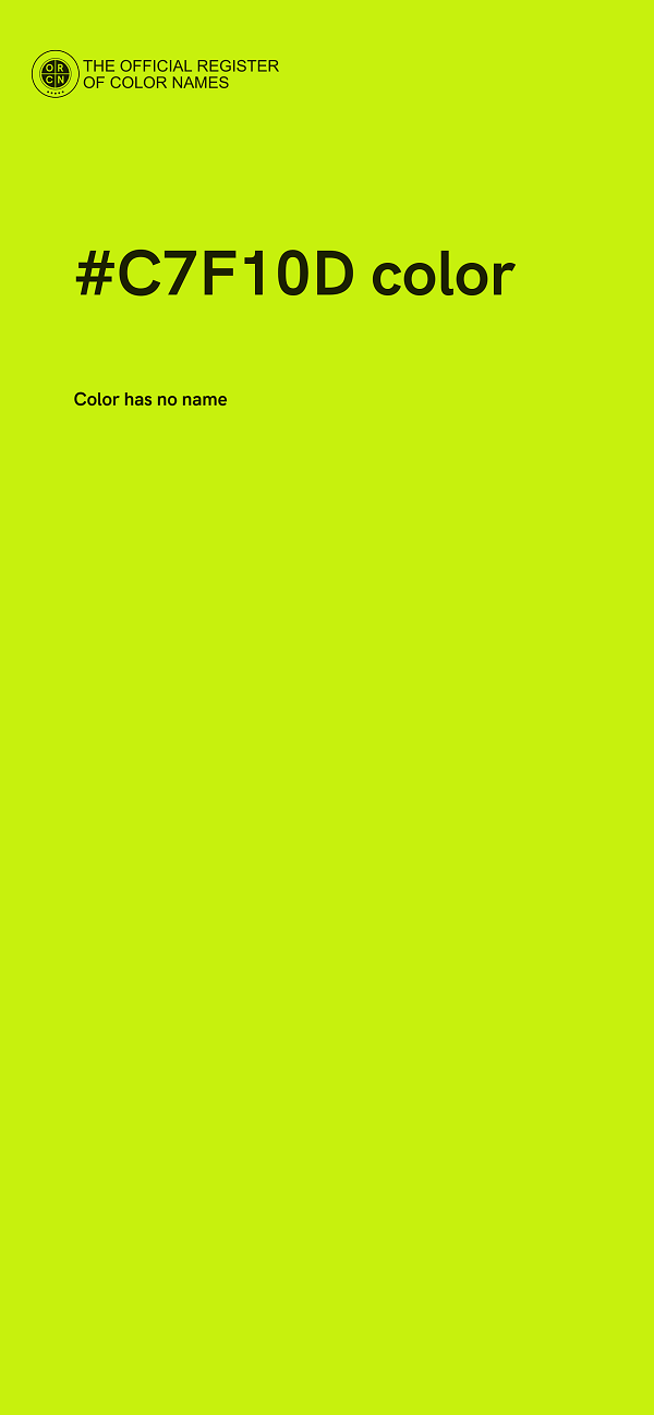 #C7F10D color image