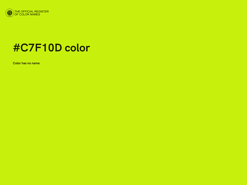 #C7F10D color image