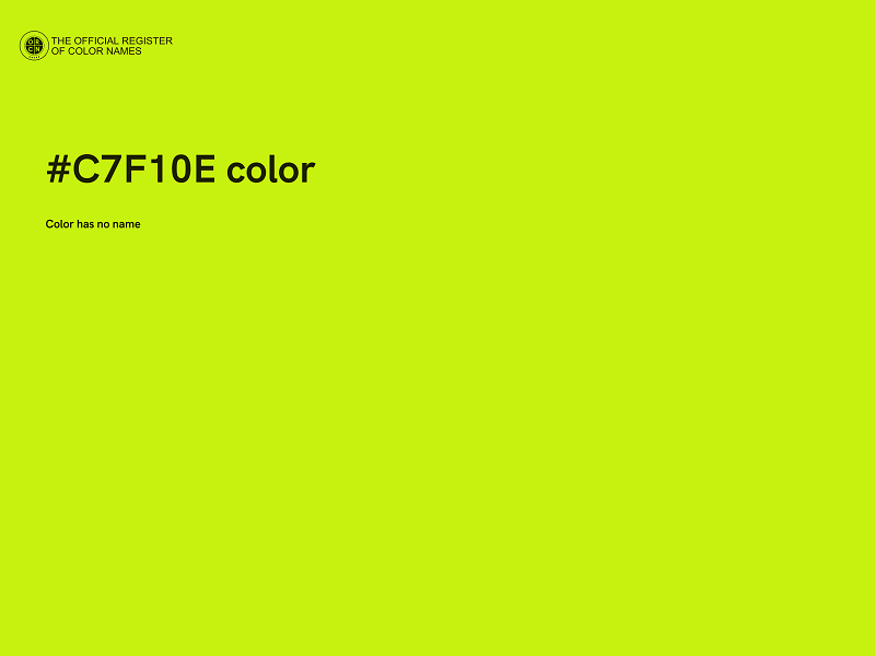 #C7F10E color image