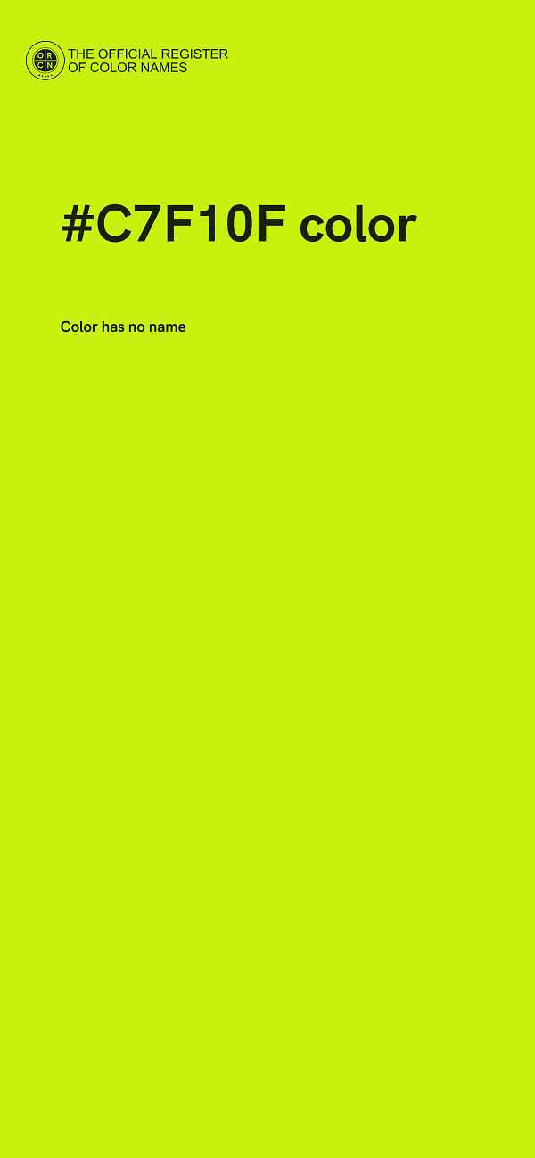 #C7F10F color image