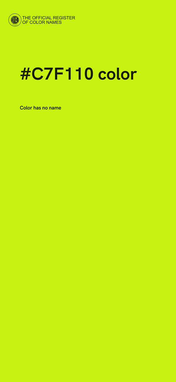 #C7F110 color image