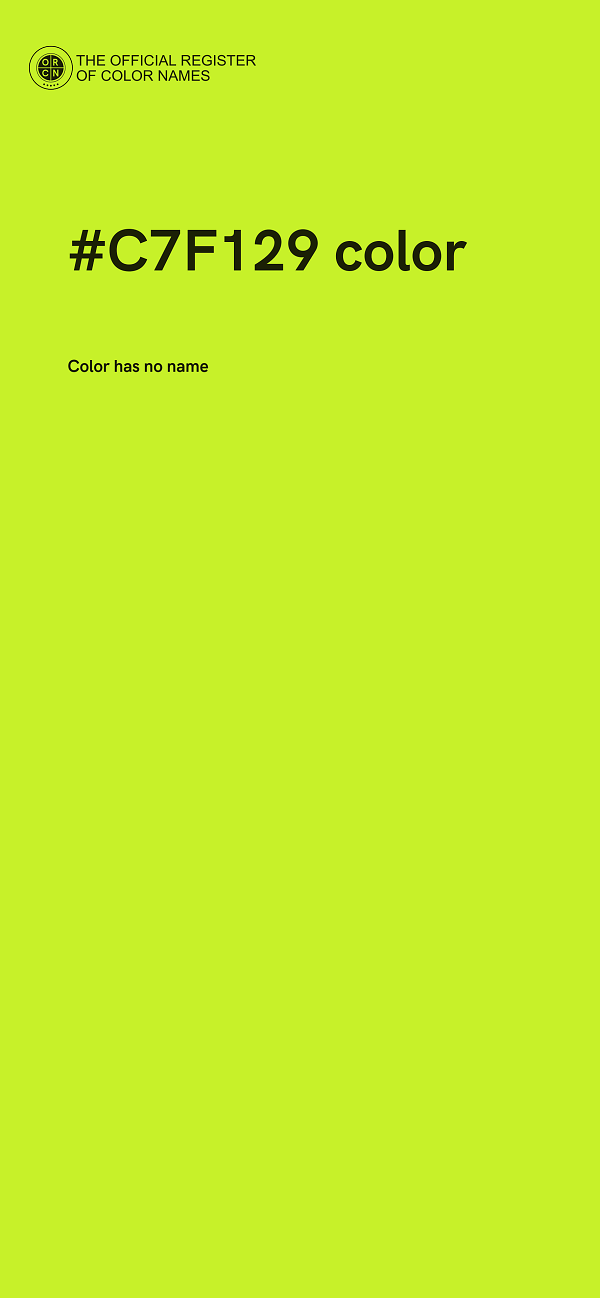 #C7F129 color image