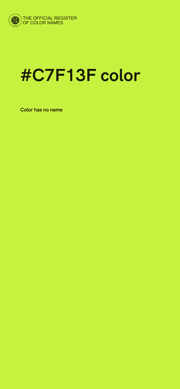 #C7F13F color image
