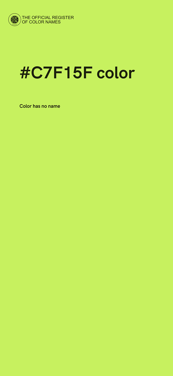 #C7F15F color image