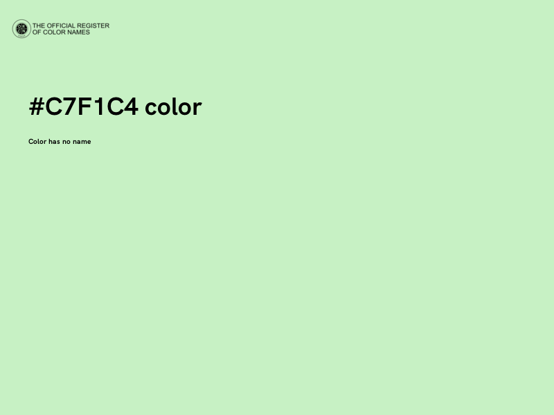 #C7F1C4 color image